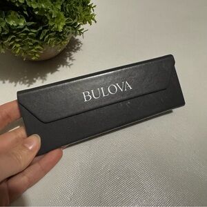Bulova Gray Collapsible Magnetic Sunglasses Glasses Case Luxury‎ Designer